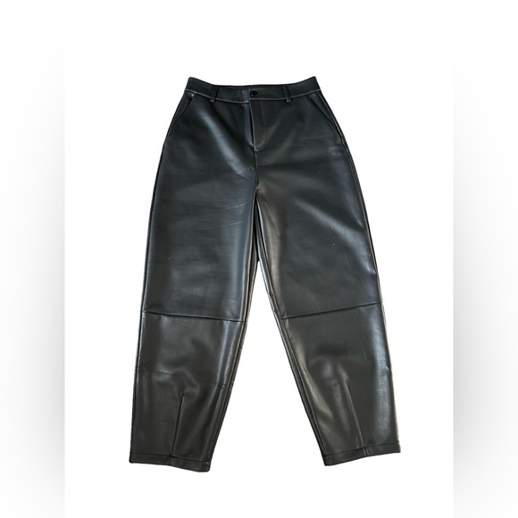 Kaffe Black Tailored Trousers faux leather - Picture 4 of 4